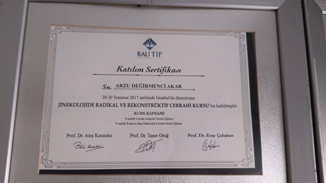 Jinekolojide Radikal ve Rekonstrüktif Cerrahi Kursu